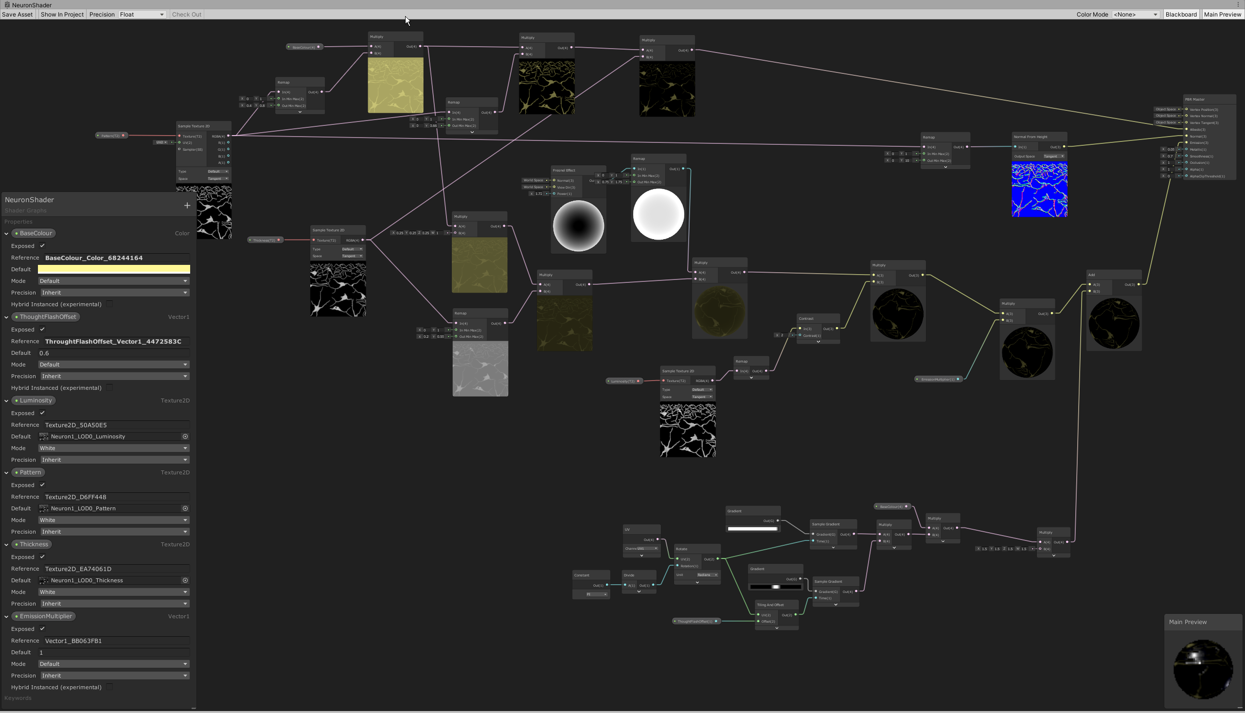 Neuron shader graph